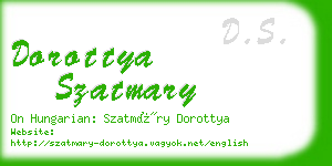 dorottya szatmary business card